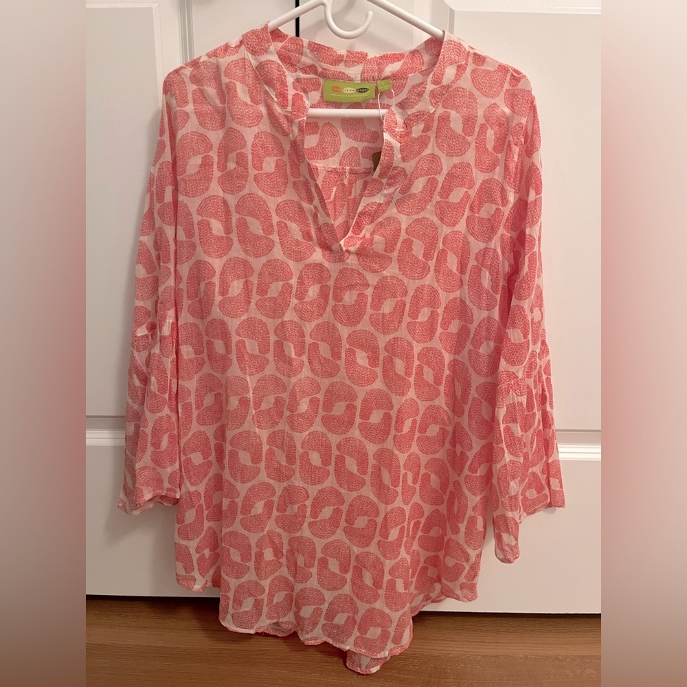 NWT RockFlowerPaper Beach Tunic in Kiana Pink - Large